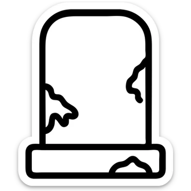 Add moss and weathering to a traditional Norway gravestone without cross, keep the style consistent with the original, no background. sticker