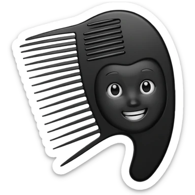 round hair comb sticker