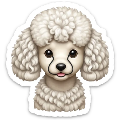 caniche blanco peluqueria canina sticker