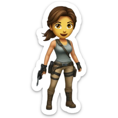 Lara croft lol sticker