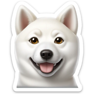 White shiba inu sticker