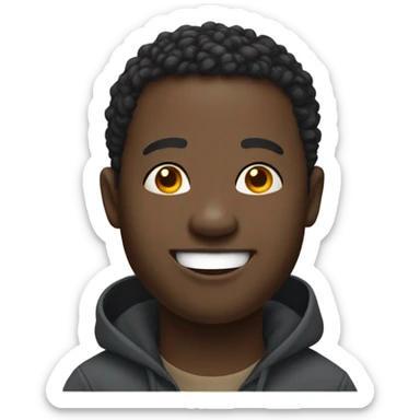 black man with downsyndrom sticker