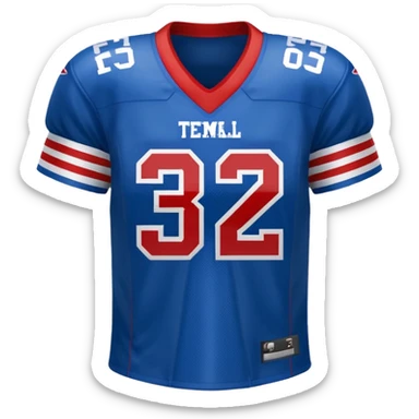 American Football jersey with the number 32 on it sticker