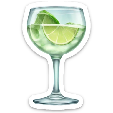 gin glass sticker