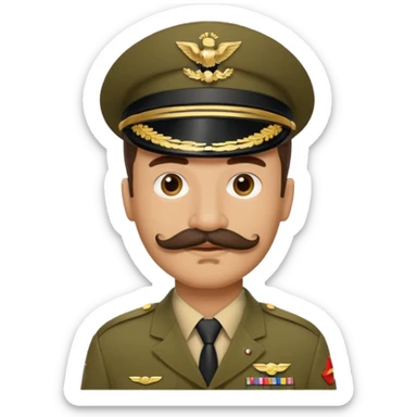 moustache uniform man different Sectors sticker