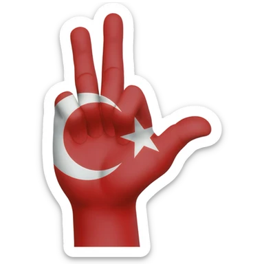 Turkish middle finger thumb been fingers sticker