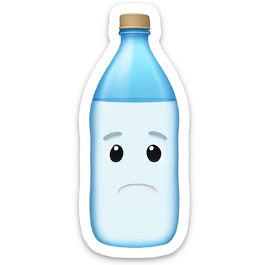 Bottle of water with no face sticker