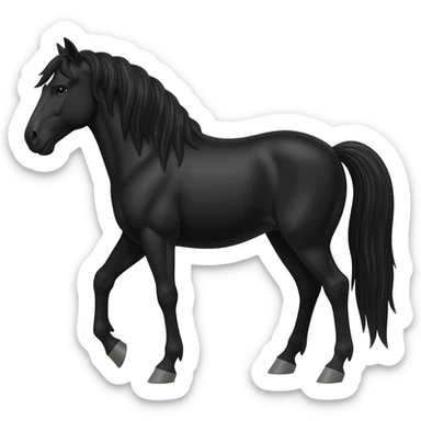 Black horse sticker