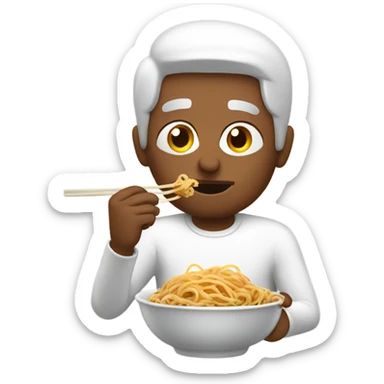 Man eating spaghetti  sticker