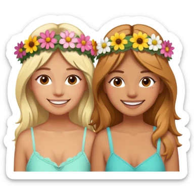 Best friends at Coachella festival sticker