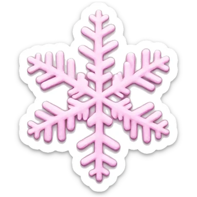 pastel pink snowflake  sticker