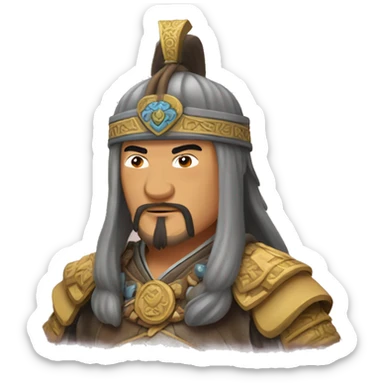 Genghis Khan love sticker