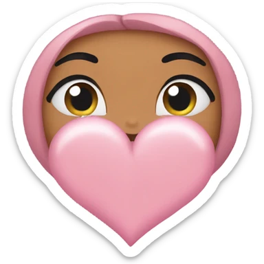 Baby pink heart with 🥺 sticker