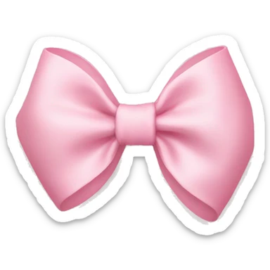 light pink bow on light pink bow sticker