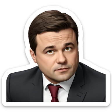 formal portrait of a young man sticker