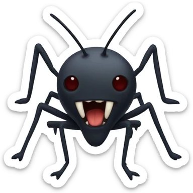 a midge looking like a vampire sticker