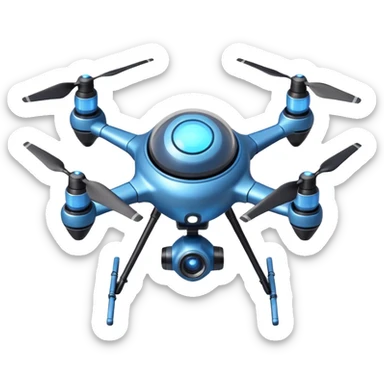 space explorer drone object icon, small futuristic drone with camera lens, glowing blue lights, sci-fi metal body, antenna details, 3D cartoon, mobile game icon style, centered, clean background, soft shadow, no text, no watermark
 
 sticker