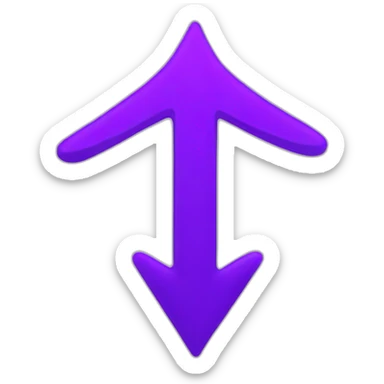 a squiggle purple arrow sticker