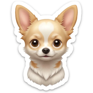 cute white chihuahua sticker