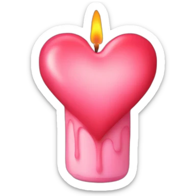 heart-shaped candle sticker