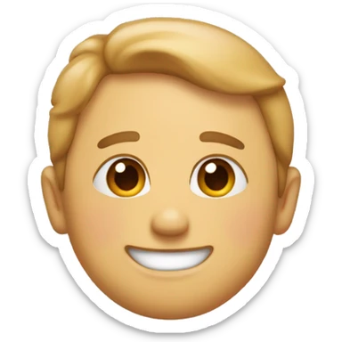 Make a happy emoji with heart eyes. sticker