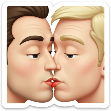 kissing men sticker