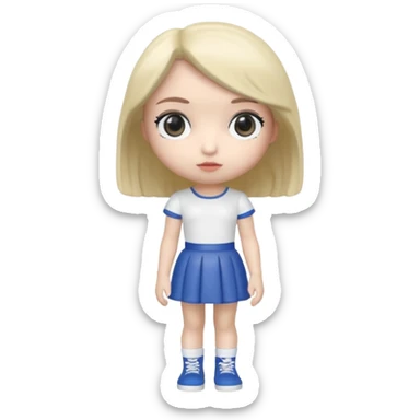 Fanko Pop Figure girl full body sticker