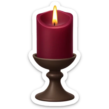 Burgundy candle sticker
