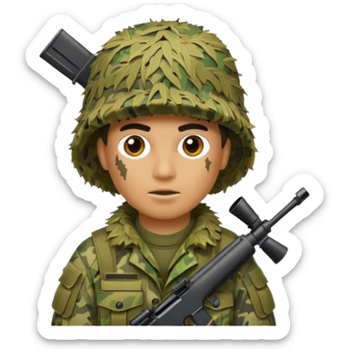 ghillie soldier sticker