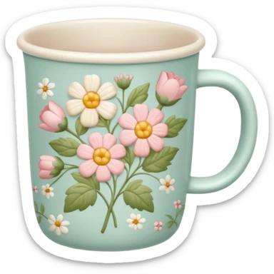 Cottage core cup sticker