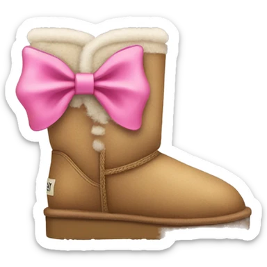 uggs with pink bow sticker