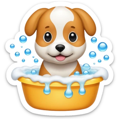 Shampoo for dog with foam sticker