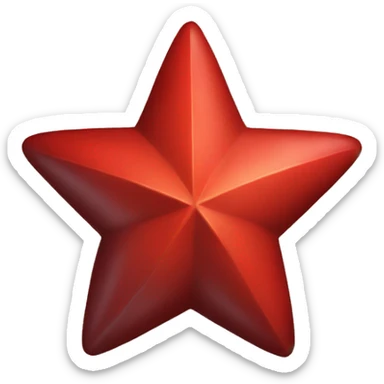 Red star sticker