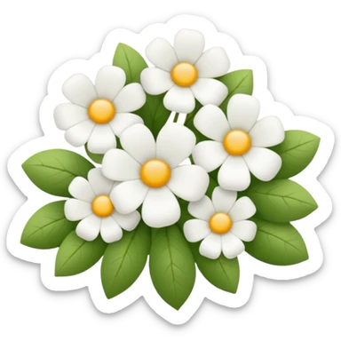 White flowers sticker