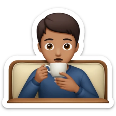 Tea and scary movie sticker