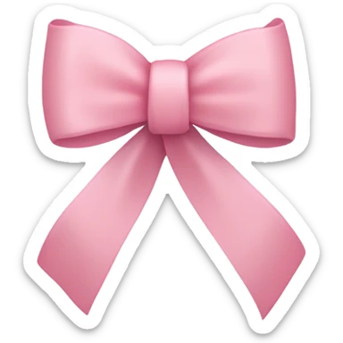 light pink ribbon bow sticker