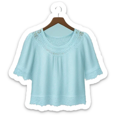Light blue lace top  sticker