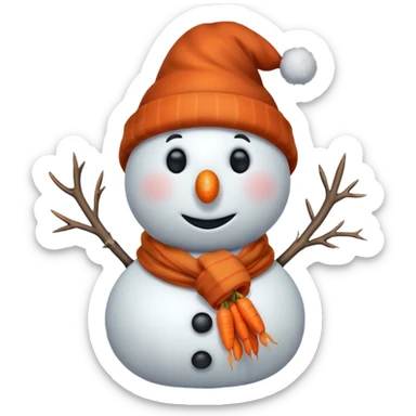 a snowman with the "S" logo sticker