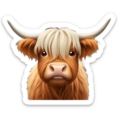 Highland cow sticker