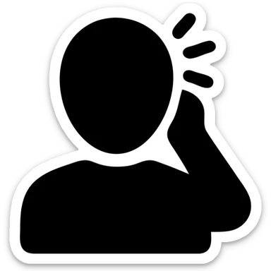 A person with ear pain sticker