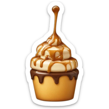 light caramel drizzle  sticker