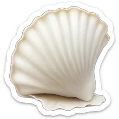 White Sea shell sticker