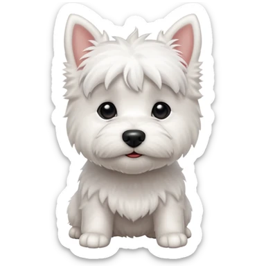 Tiny westie dog sticker