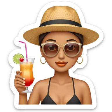 on the beach cocktel sticker