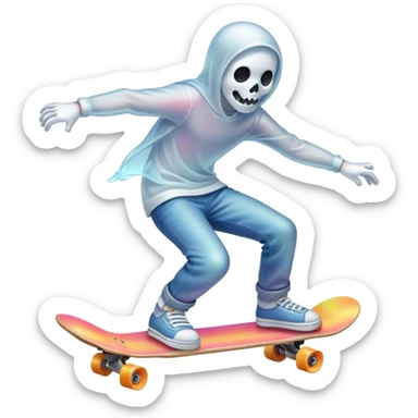  ghost skater boi ghost sk8 boarding sticker
