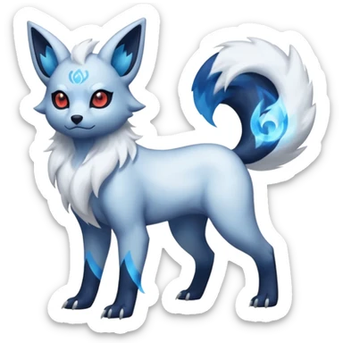 Translucent Magnificent Absol-Zorua-Umbreon-fusion (full body) sticker