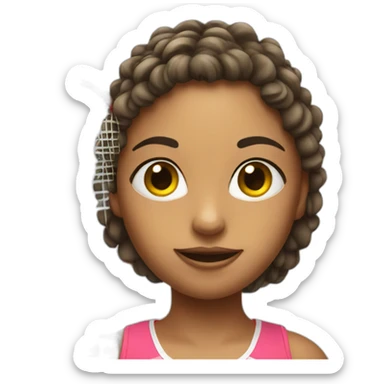 Tennis girl sticker
