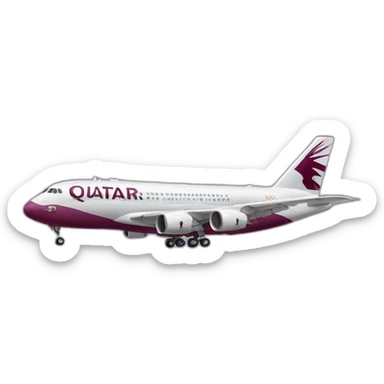 qatar airplane sticker