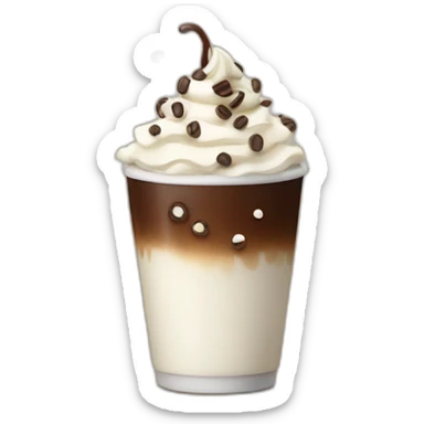 coffee with whipped cream and chocolate chips sticker