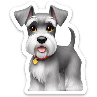 miniature schnauzer big salt and pepper sticker